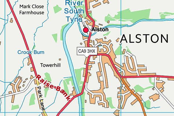 CA9 3HX map - OS VectorMap District (Ordnance Survey)