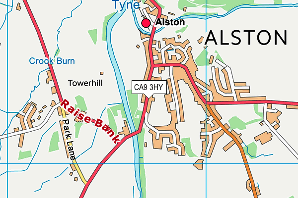 CA9 3HY map - OS VectorMap District (Ordnance Survey)