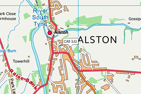 CA9 3JU map - OS VectorMap District (Ordnance Survey)