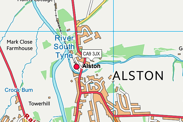 CA9 3JX map - OS VectorMap District (Ordnance Survey)