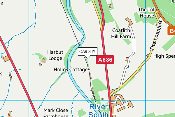 CA9 3JY map - OS VectorMap District (Ordnance Survey)