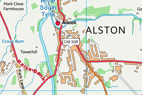 CA9 3QR map - OS VectorMap District (Ordnance Survey)