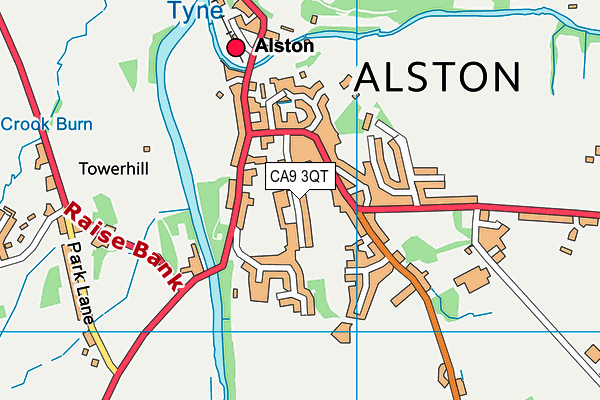 CA9 3QT map - OS VectorMap District (Ordnance Survey)