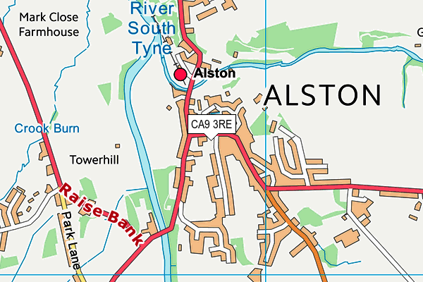 CA9 3RE map - OS VectorMap District (Ordnance Survey)