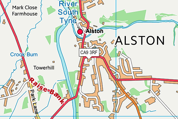 CA9 3RF map - OS VectorMap District (Ordnance Survey)