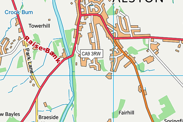 CA9 3RW map - OS VectorMap District (Ordnance Survey)