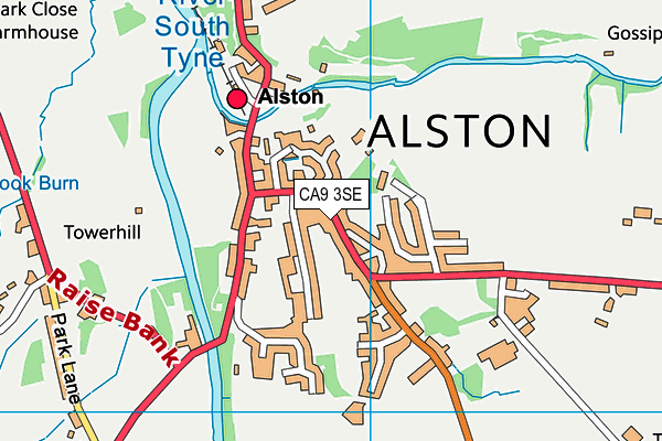 CA9 3SE map - OS VectorMap District (Ordnance Survey)