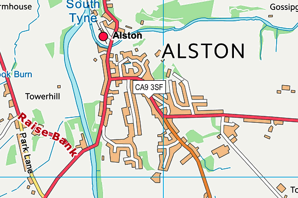 CA9 3SF map - OS VectorMap District (Ordnance Survey)