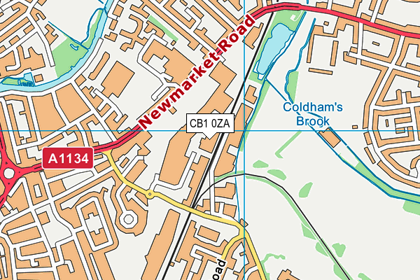 CB1 0ZA map - OS VectorMap District (Ordnance Survey)