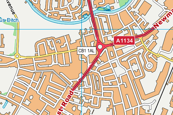 CB1 1AL map - OS VectorMap District (Ordnance Survey)