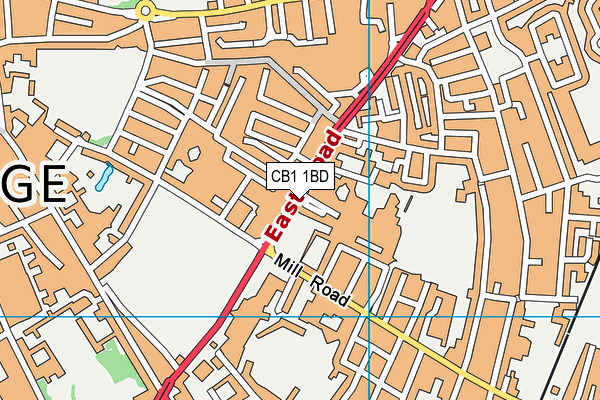 CB1 1BD map - OS VectorMap District (Ordnance Survey)