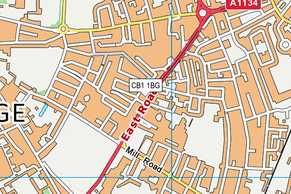 CB1 1BG map - OS VectorMap District (Ordnance Survey)