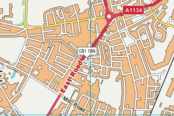 CB1 1BN map - OS VectorMap District (Ordnance Survey)