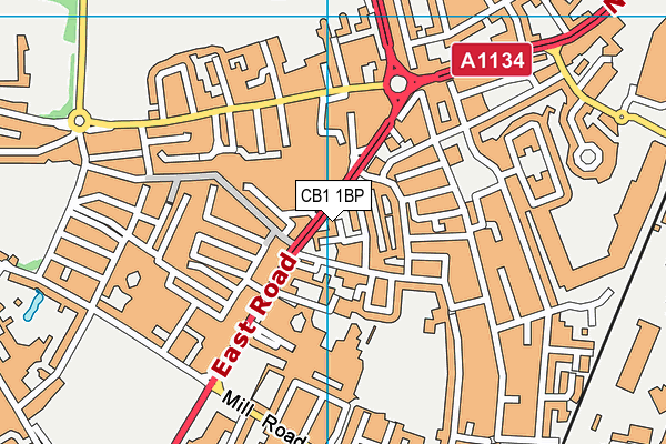 CB1 1BP map - OS VectorMap District (Ordnance Survey)