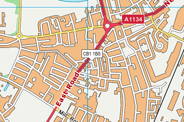 CB1 1BS map - OS VectorMap District (Ordnance Survey)