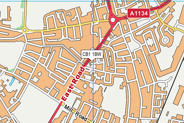 CB1 1BW map - OS VectorMap District (Ordnance Survey)