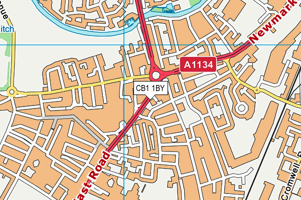 CB1 1BY map - OS VectorMap District (Ordnance Survey)