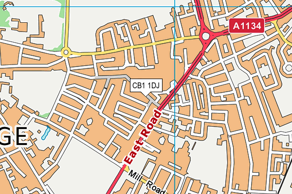 CB1 1DJ map - OS VectorMap District (Ordnance Survey)