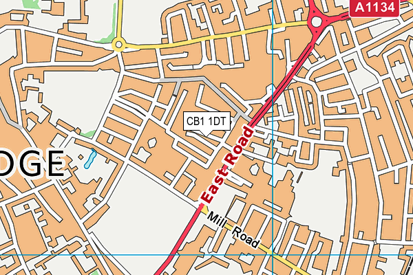 CB1 1DT map - OS VectorMap District (Ordnance Survey)