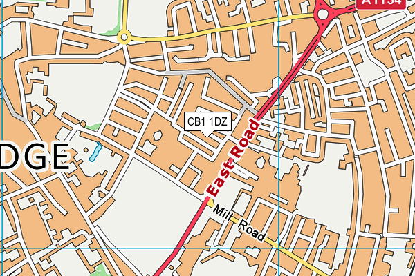 CB1 1DZ map - OS VectorMap District (Ordnance Survey)