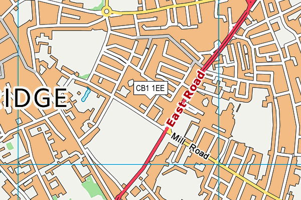 Red Balloon Learner Centre - Cambridge map (CB1 1EE) - OS VectorMap District (Ordnance Survey)