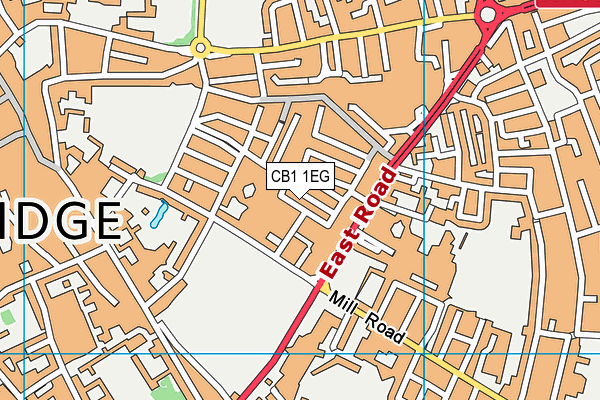 CB1 1EG map - OS VectorMap District (Ordnance Survey)