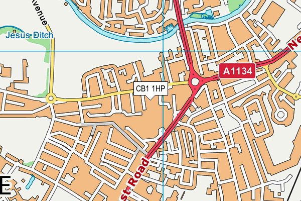 CB1 1HP map - OS VectorMap District (Ordnance Survey)