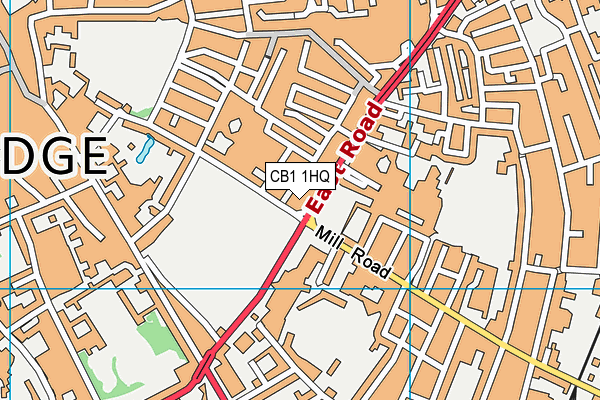 CB1 1HQ map - OS VectorMap District (Ordnance Survey)