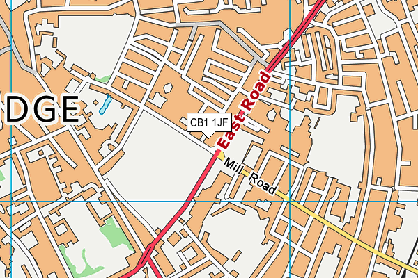 CB1 1JF map - OS VectorMap District (Ordnance Survey)