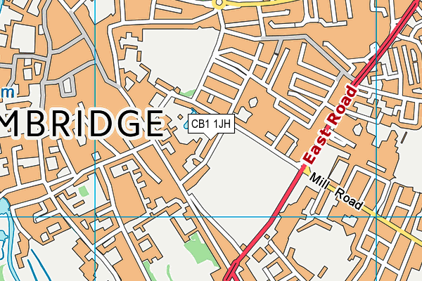 CB1 1JH map - OS VectorMap District (Ordnance Survey)