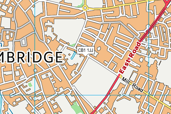 CB1 1JJ map - OS VectorMap District (Ordnance Survey)