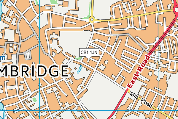 CB1 1JN map - OS VectorMap District (Ordnance Survey)