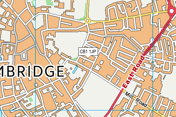 CB1 1JP map - OS VectorMap District (Ordnance Survey)