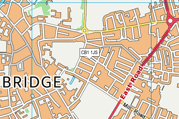 CB1 1JS map - OS VectorMap District (Ordnance Survey)