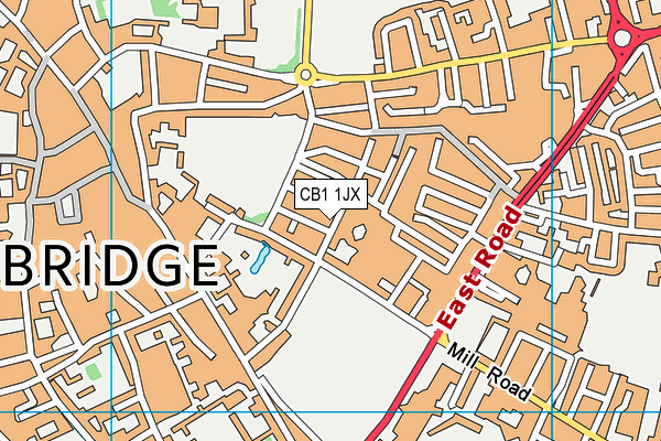 CB1 1JX map - OS VectorMap District (Ordnance Survey)