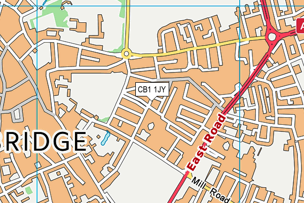 CB1 1JY map - OS VectorMap District (Ordnance Survey)