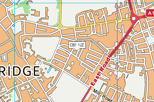 CB1 1JZ map - OS VectorMap District (Ordnance Survey)