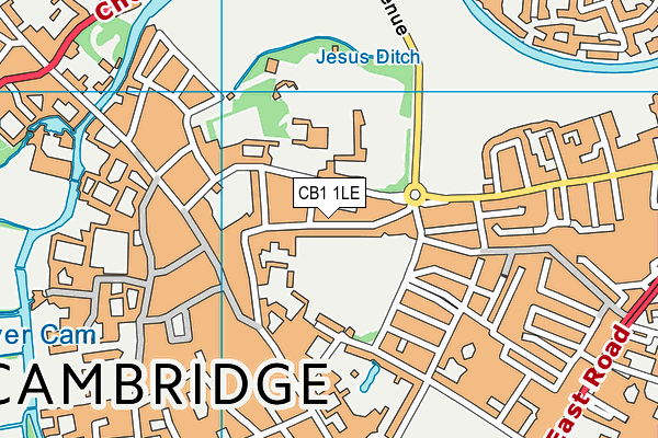 CB1 1LE map - OS VectorMap District (Ordnance Survey)