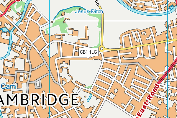 CB1 1LG map - OS VectorMap District (Ordnance Survey)