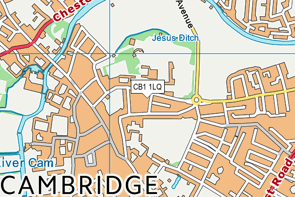 CB1 1LQ map - OS VectorMap District (Ordnance Survey)