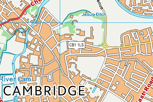 CB1 1LS map - OS VectorMap District (Ordnance Survey)