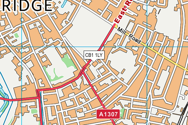 Parkside Pools & Gym map (CB1 1LY) - OS VectorMap District (Ordnance Survey)