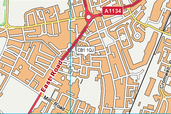 CB1 1QJ map - OS VectorMap District (Ordnance Survey)