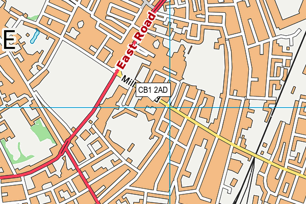 CB1 2AD map - OS VectorMap District (Ordnance Survey)
