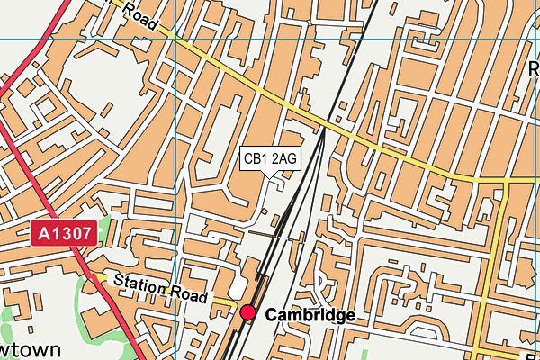 CB1 2AG map - OS VectorMap District (Ordnance Survey)
