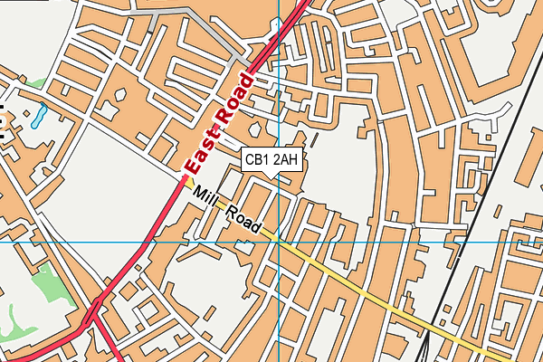 CB1 2AH map - OS VectorMap District (Ordnance Survey)