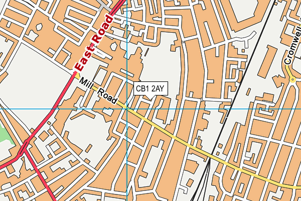 CB1 2AY map - OS VectorMap District (Ordnance Survey)