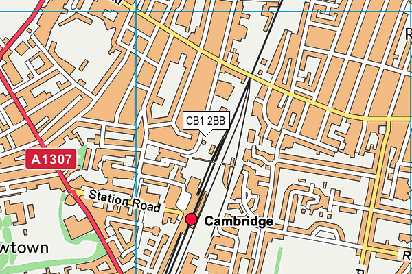 CB1 2BB map - OS VectorMap District (Ordnance Survey)