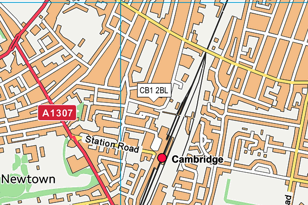 CB1 2BL map - OS VectorMap District (Ordnance Survey)