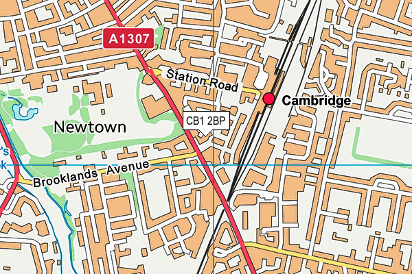 CB1 2BP map - OS VectorMap District (Ordnance Survey)